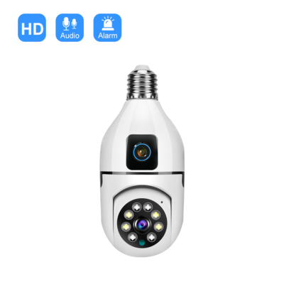 Ikevision V380pro SQ002 E27 Bulb Camera with Dual Lens Wifi Surveillance Camera