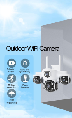 Ikevision Solar Wifi/4G Security 3/4 Lens Camera
